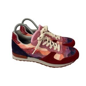 Inkkas Shoes Womens Size 9 Andes Mountain Watercolor Print Joggers Sneakers